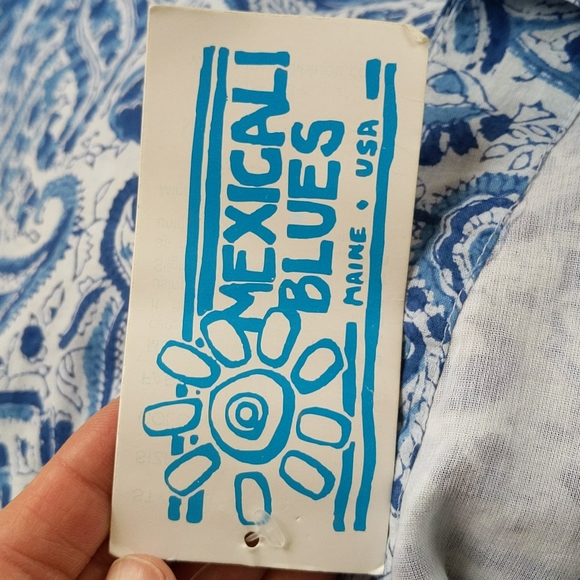 New Mexicali Blues Paisley Print Wrap Lined Skirt One Size Blue - Picture 3 of 12